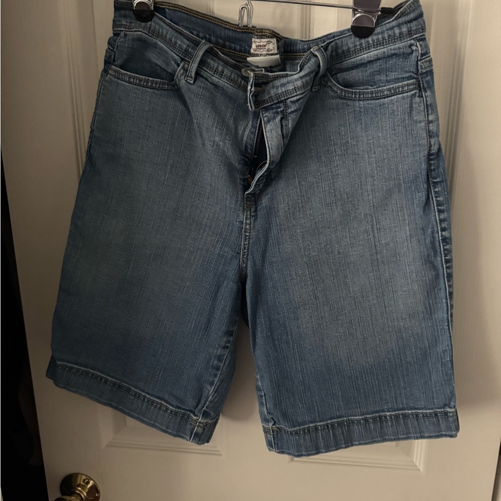 Levi's Blue Denim Bermuda Shorts